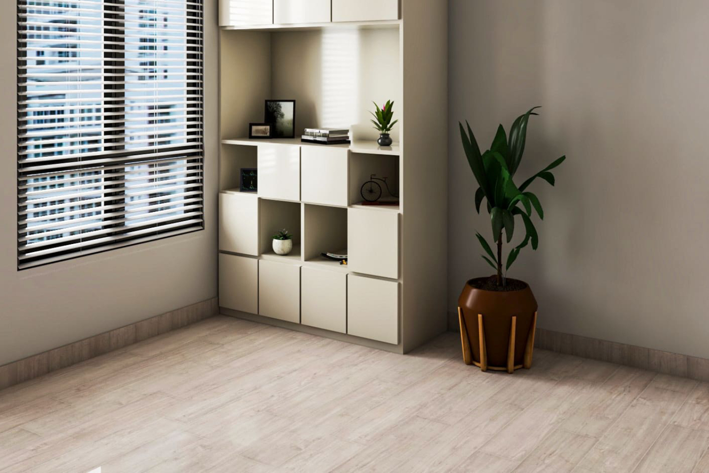 Light Brown Flooring Design - Livspace