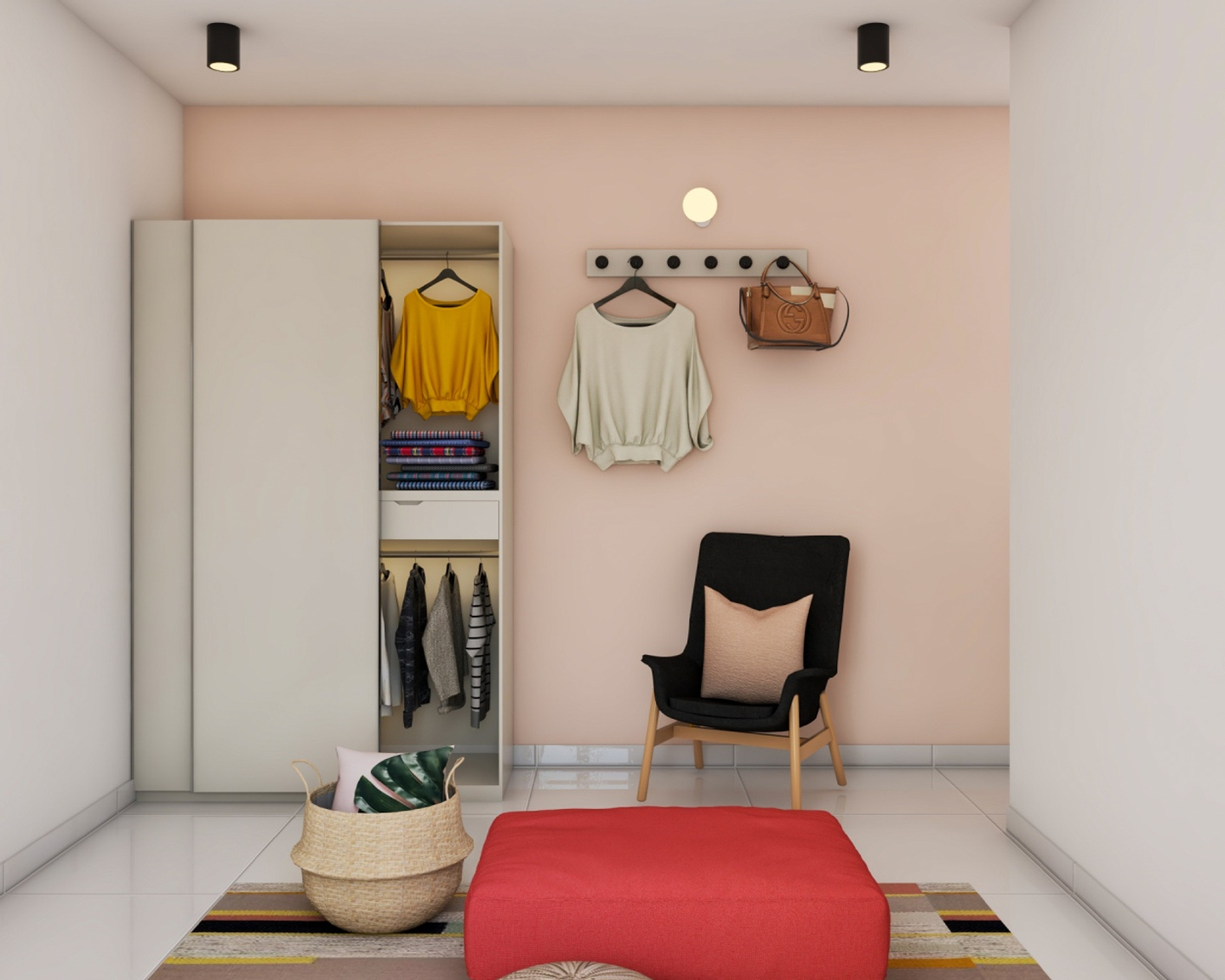 Blush Pink Wall Paint Design | Livspace