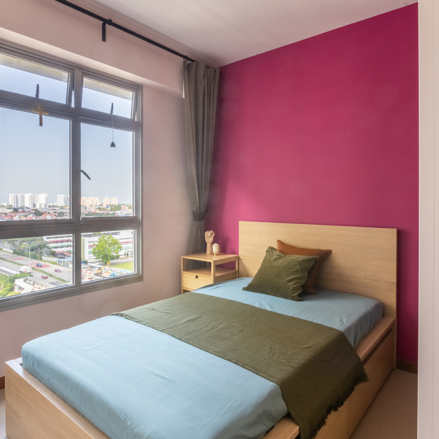 Elegant Pink Wall Paint Design For Bedrooms Livspace