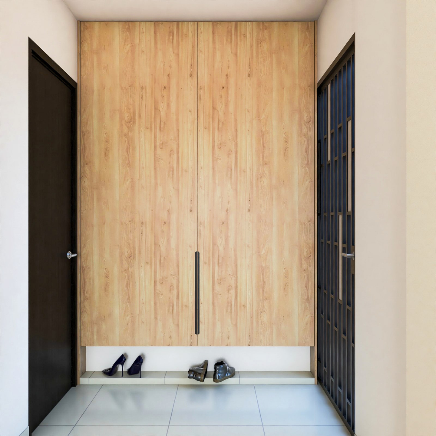 Wooden Foyer Design - Livspace