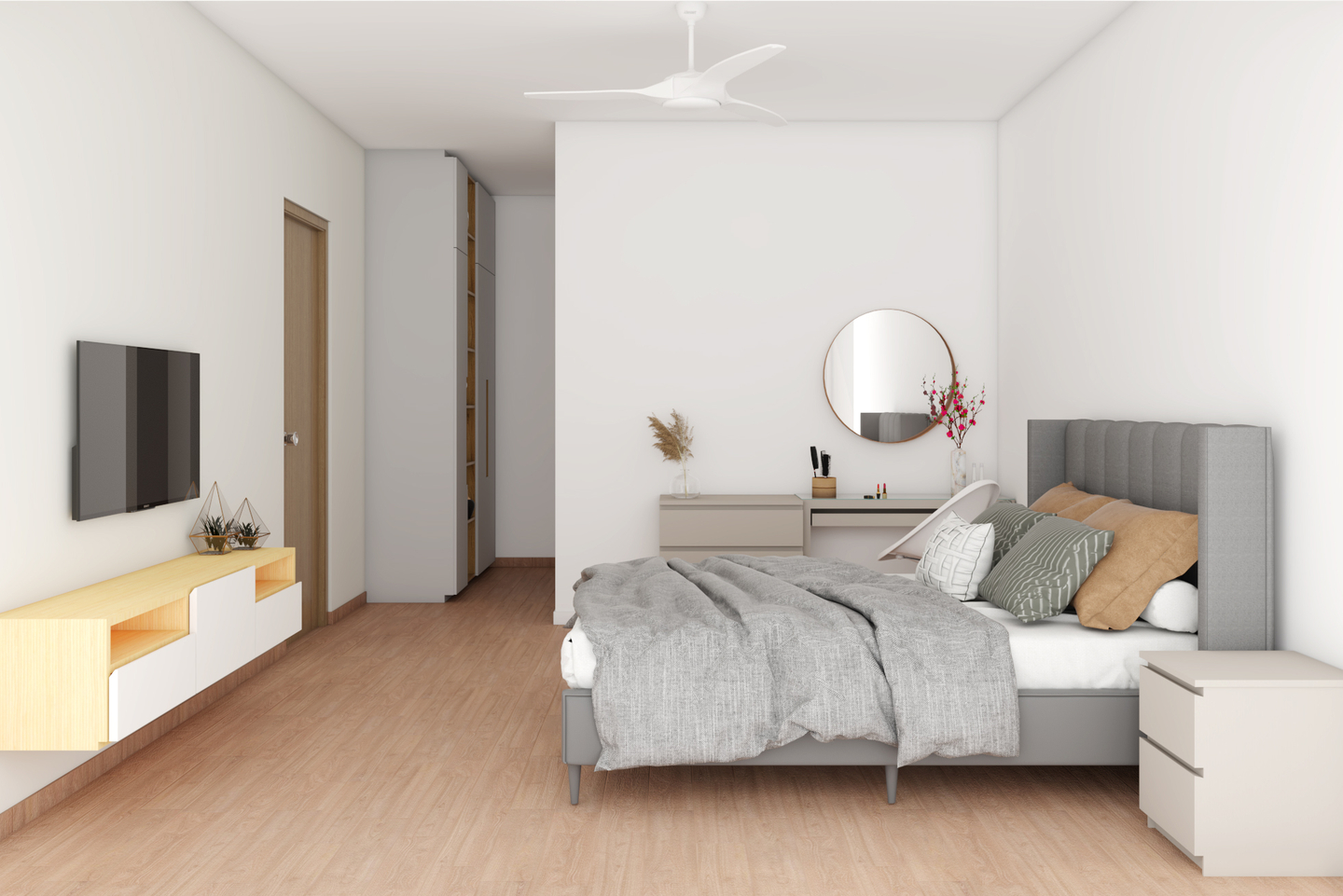 Master Bedroom Design with Neutral Tones Livspace