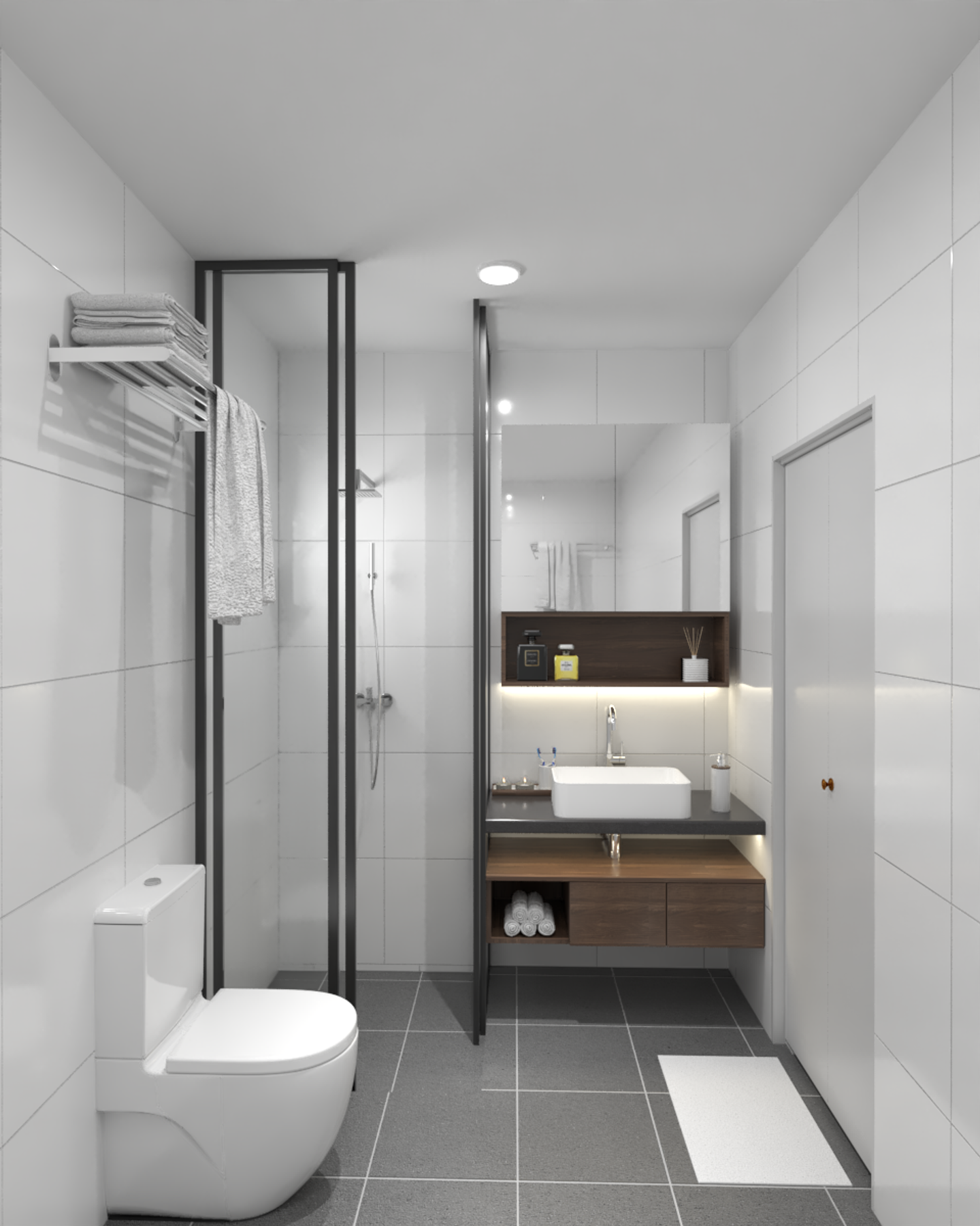 Mirror Storage Under Sink Cabinet Spacious Bathroom Design - Livspace