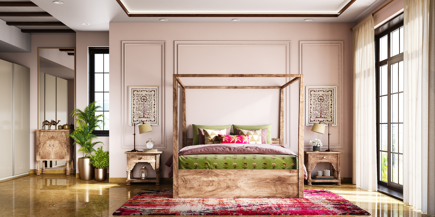 Transitional Master Bedroom - Livspace