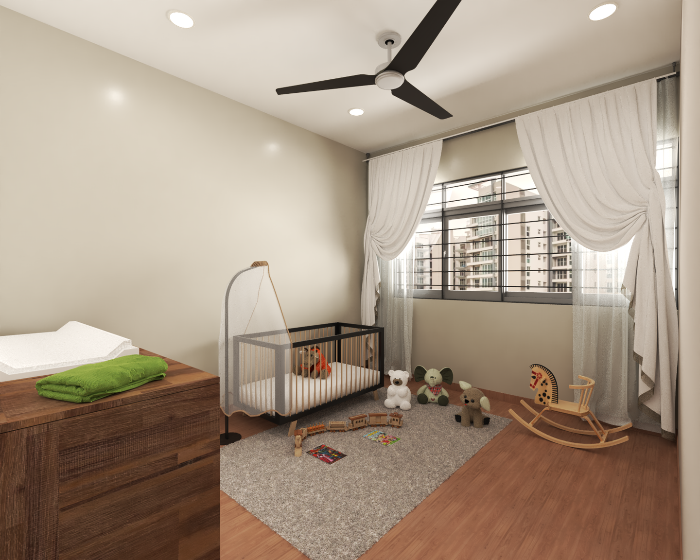 Compact Kids Bedroom with Ample Play Space - Livspace