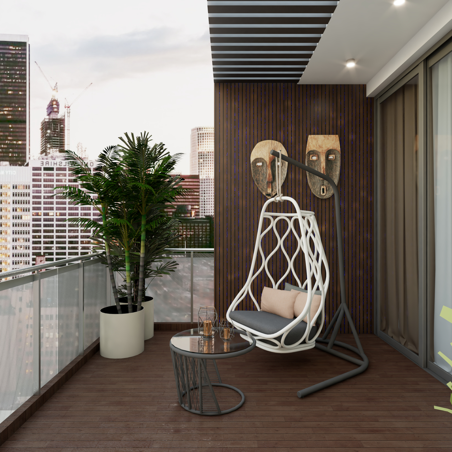 Rustic Balcony Design - Livspace