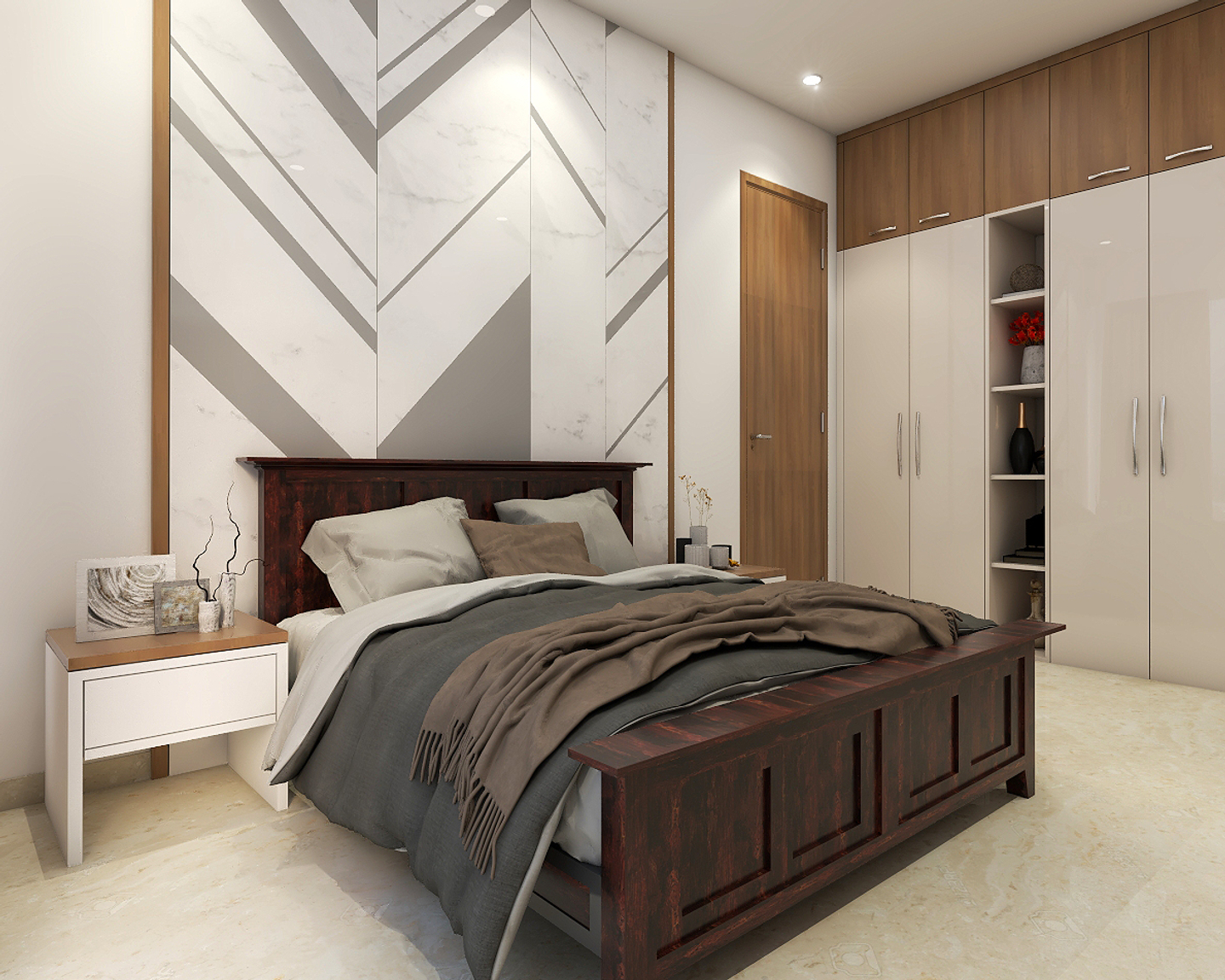 Modern Convenient Spacious Guest Room Design Livspace