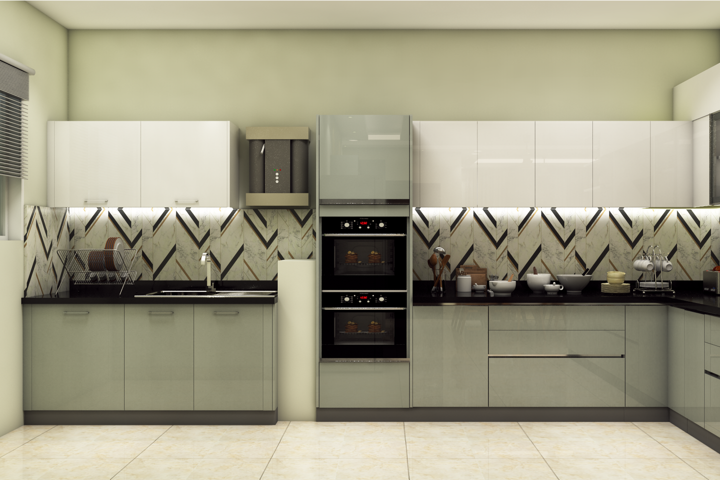 Spacious Modular Kitchen Design For Rental Homes - Livspace