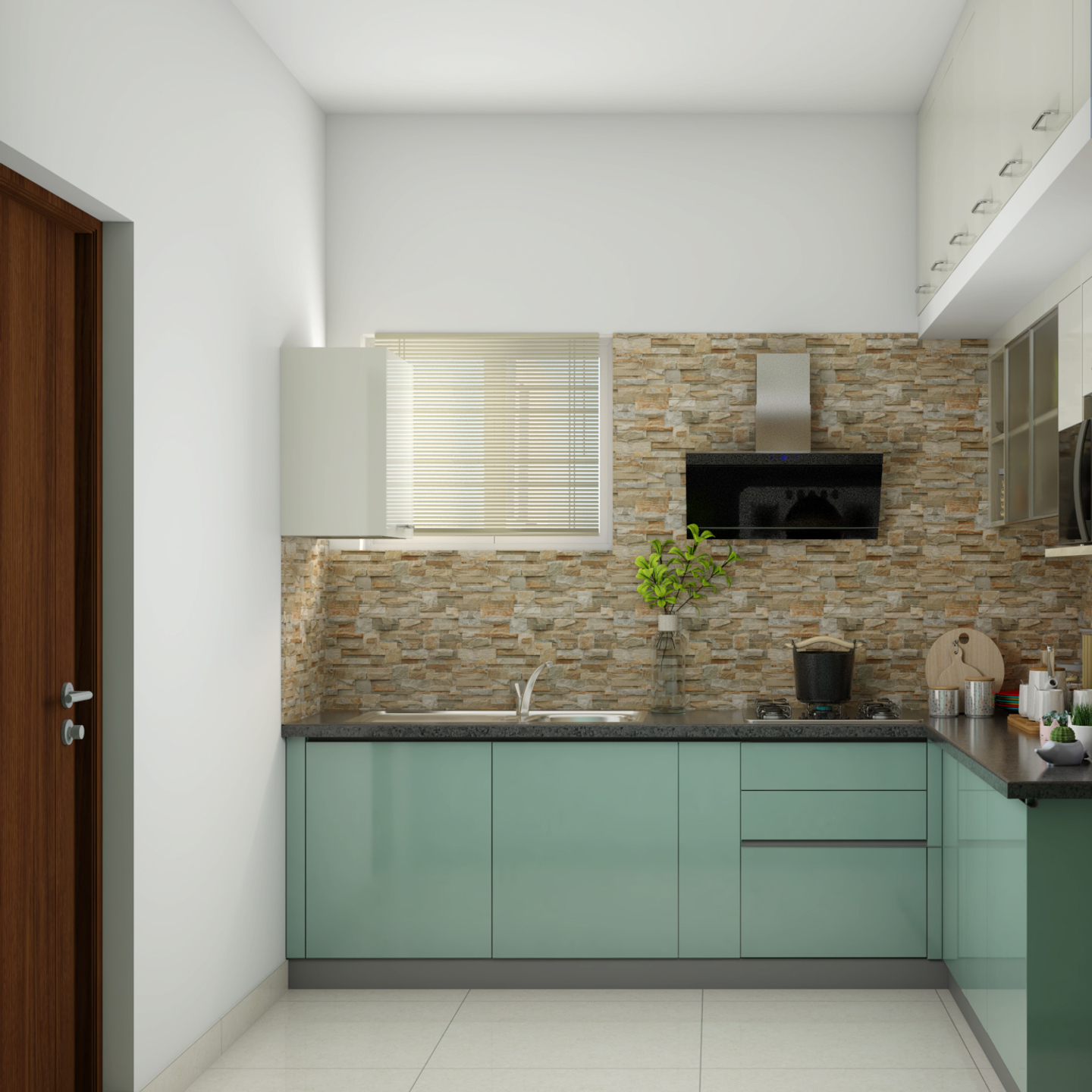 Spacious Kitchen Design For Rental Homes - Livspace