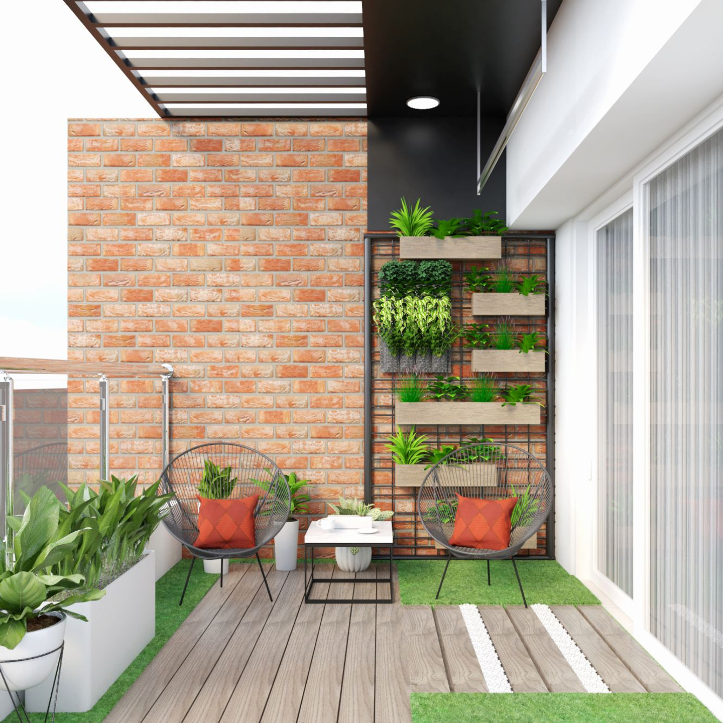 Spacious Balcony Design - Livspace