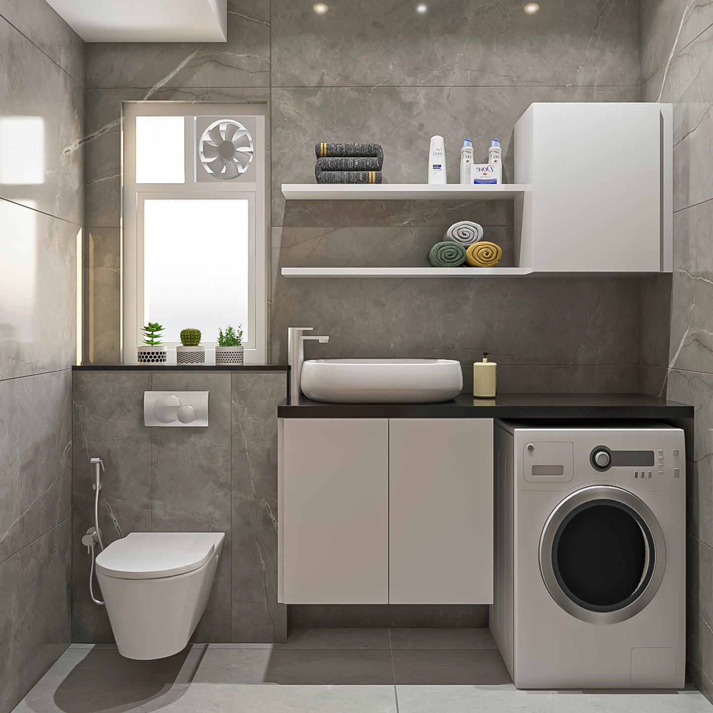 Modern Grey Bathroom Design Ideas - Livspace