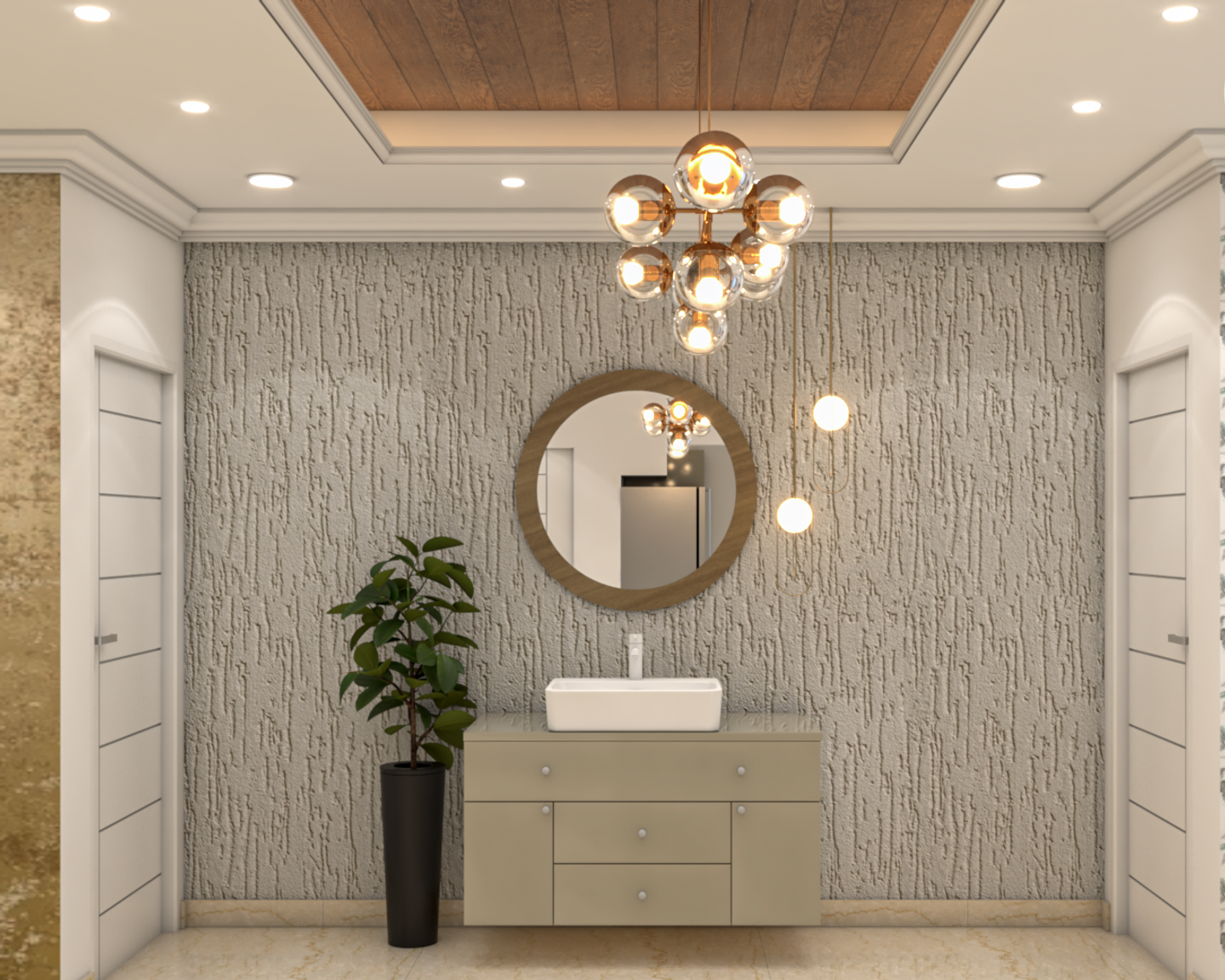 Foyer Design With Chandelier - Livspace