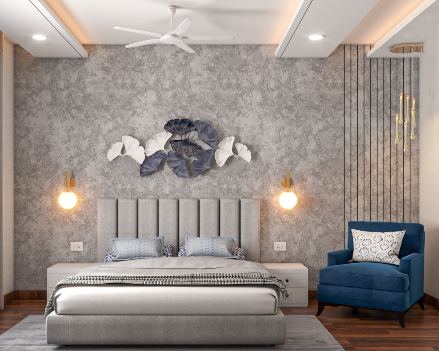 Grey Guest Bedroom Design - Livspace