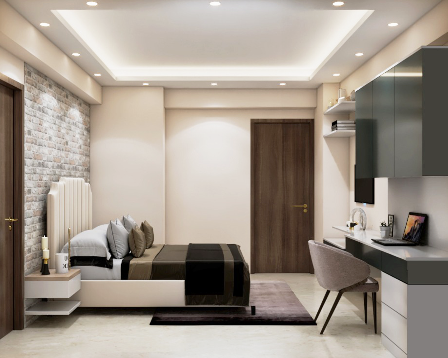 Modern Guest Bedroom Design - Livspace
