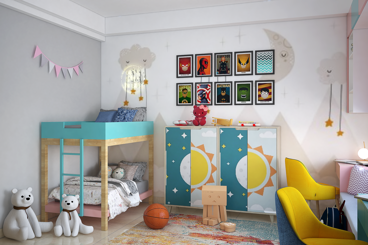 Compact Kid's Bedroom Design - Livspace