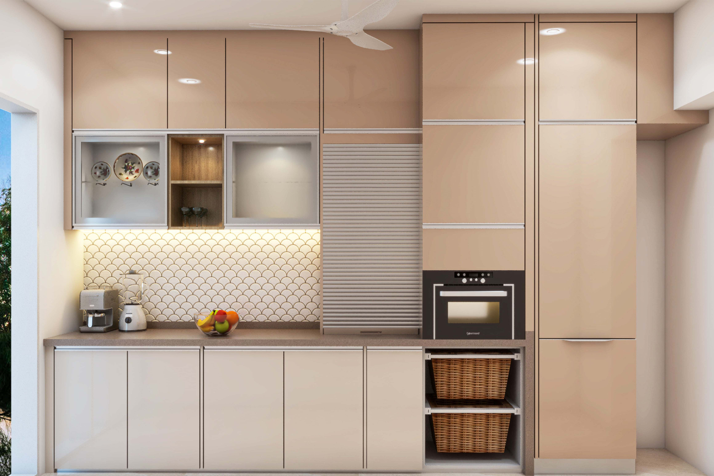 Modern Parallel Kitchen Design With A Quartz Countertop