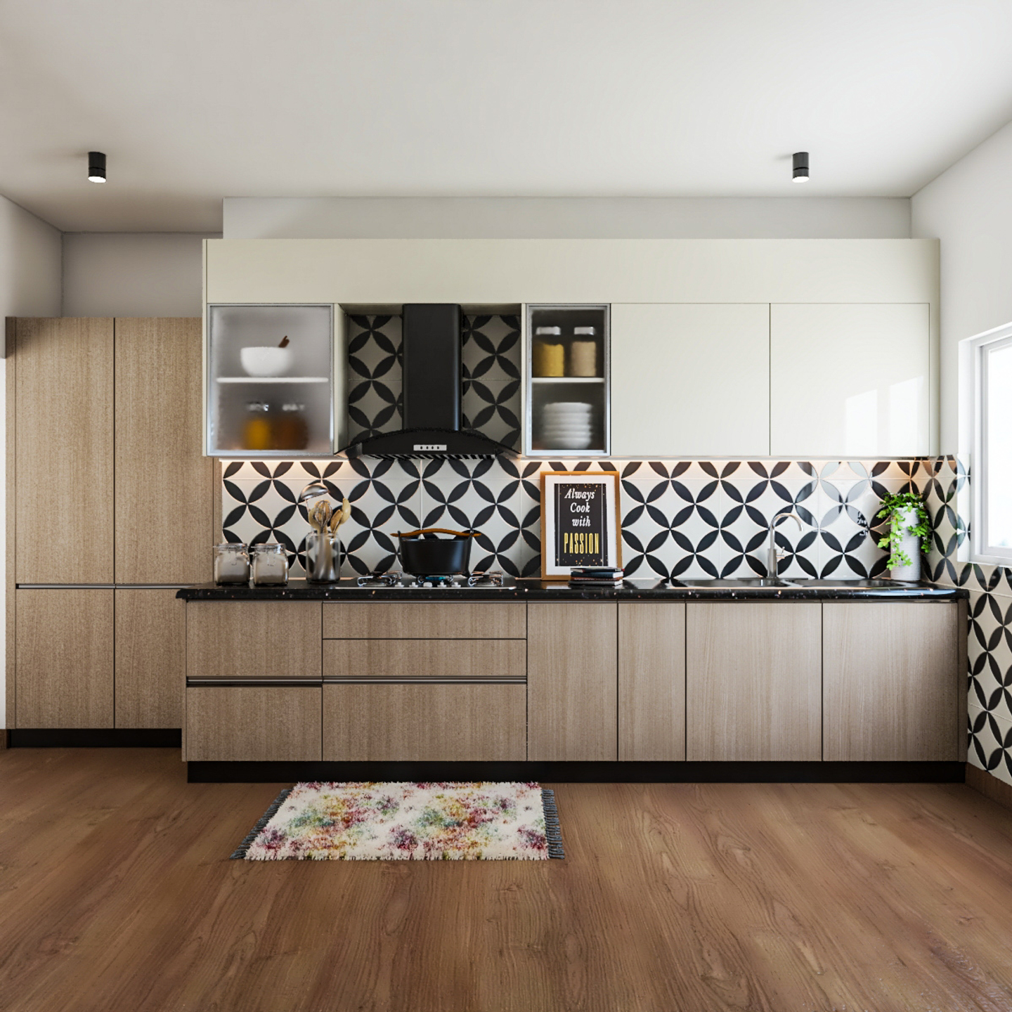 Spacious Kitchen Design - Livspace