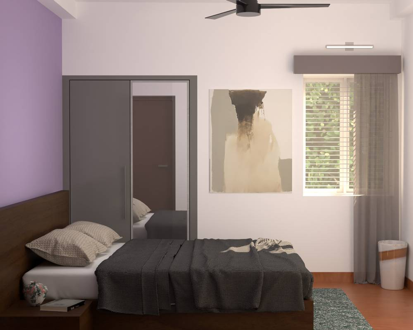Simple and Elegant Master Bedroom Design - Livspace