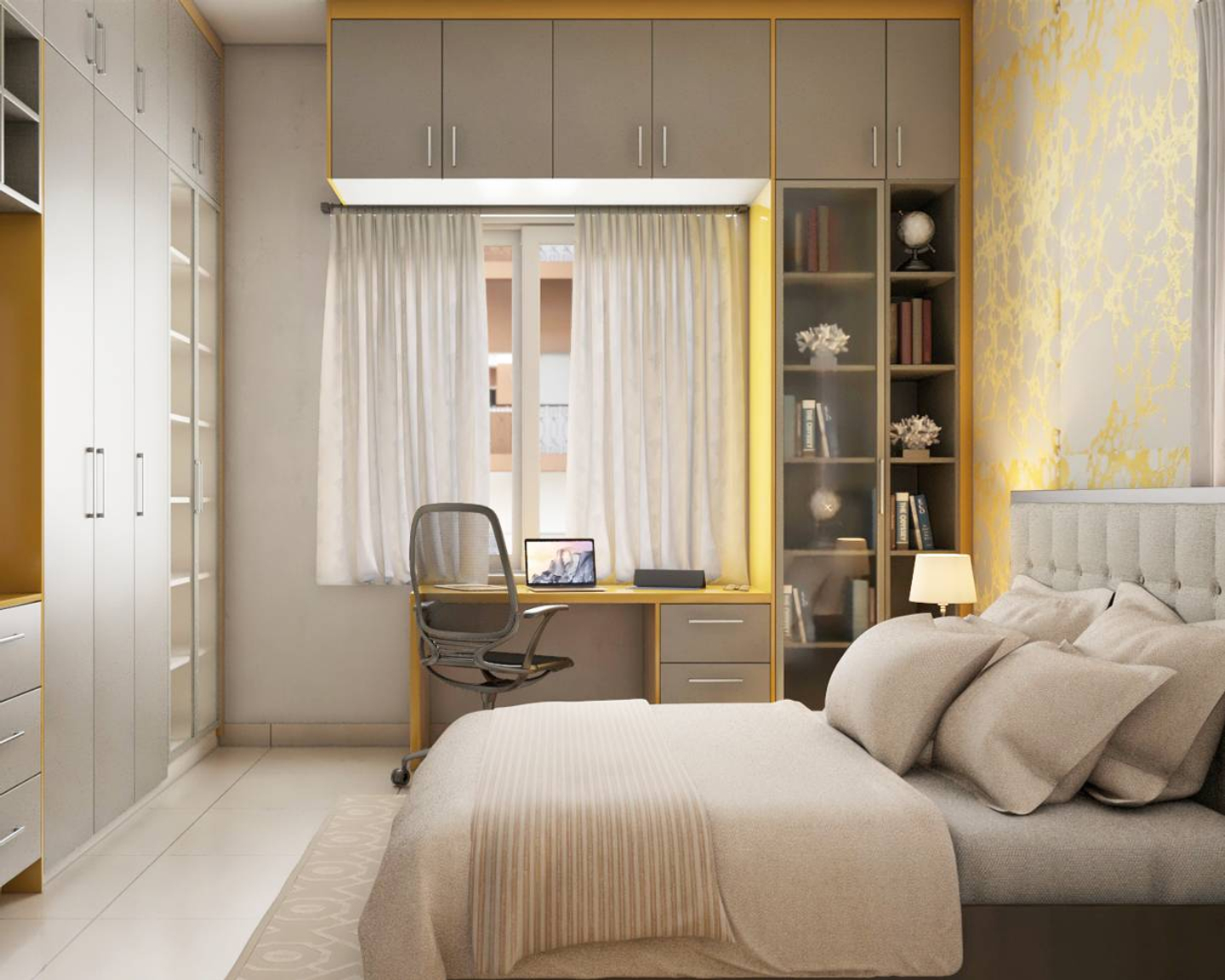 Spacious Master Bedroom Design - Livspace