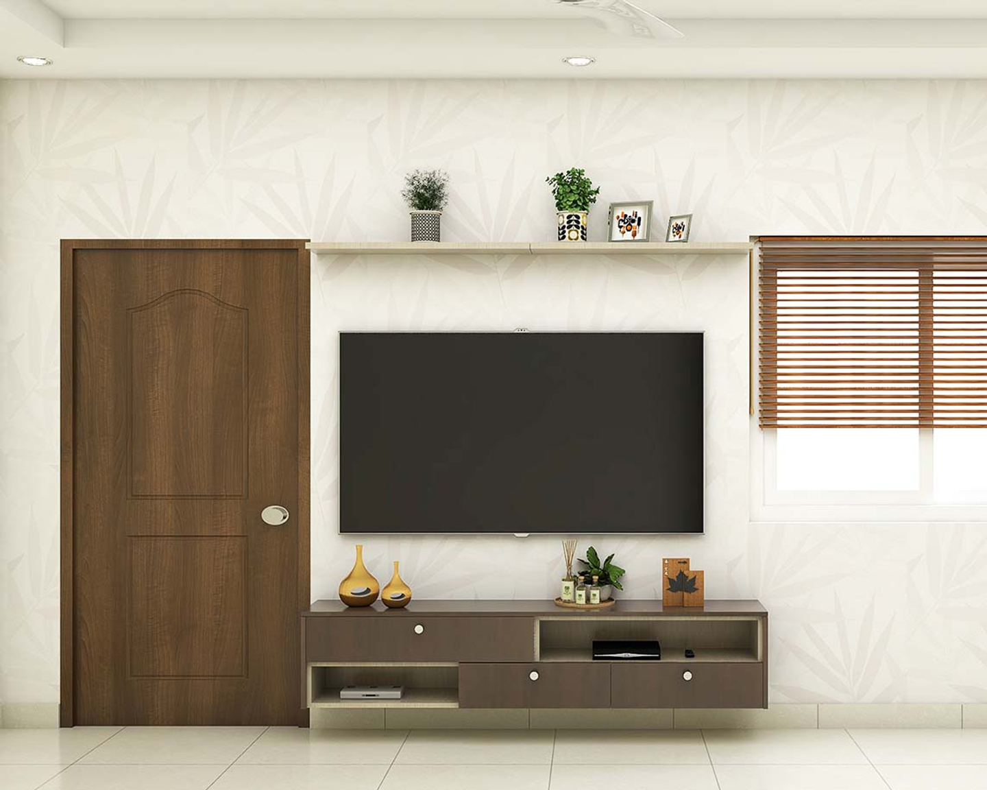 Traditional TV Unit Design - Livspace