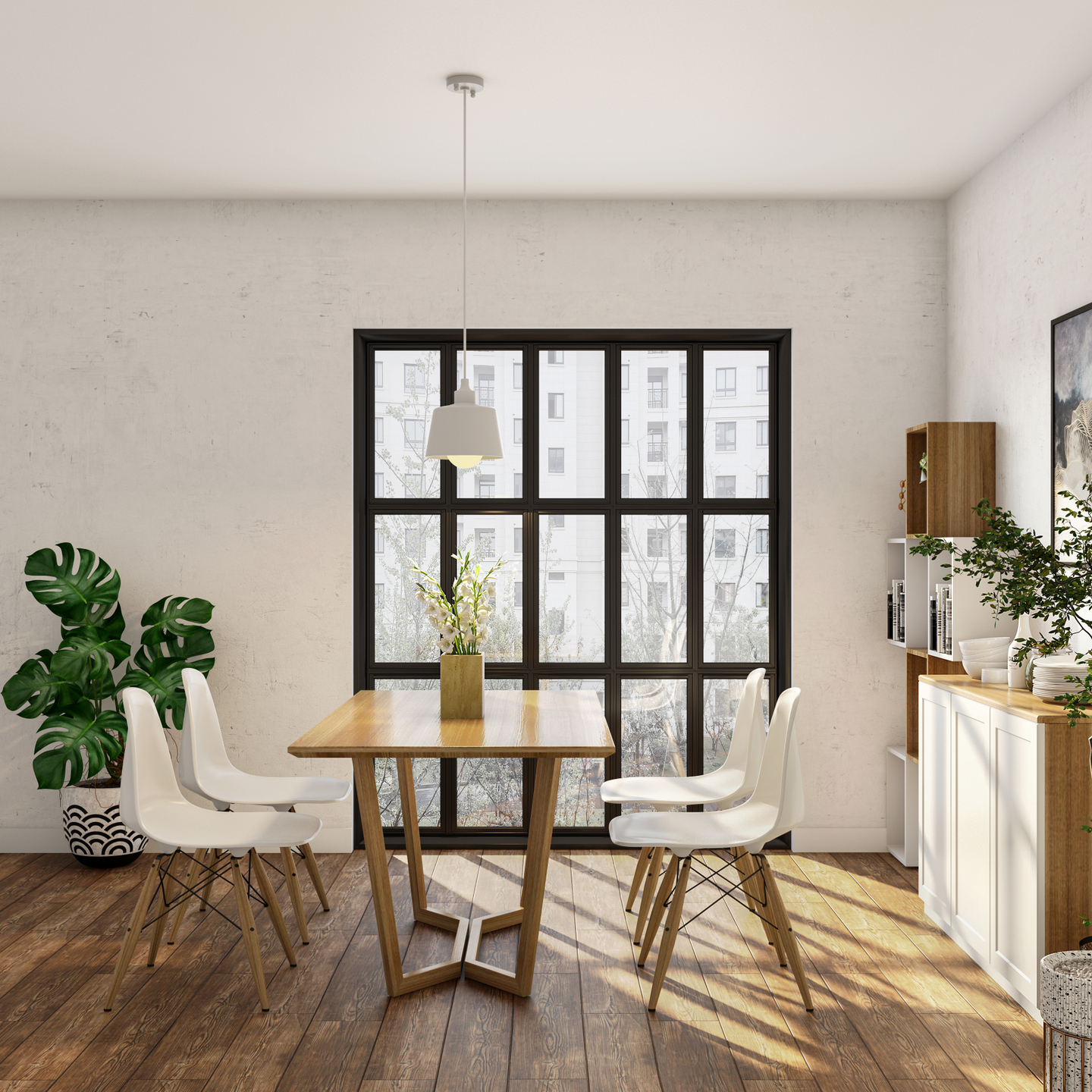 Spacious Modern Style Convenient Dining Room Design | Livspace