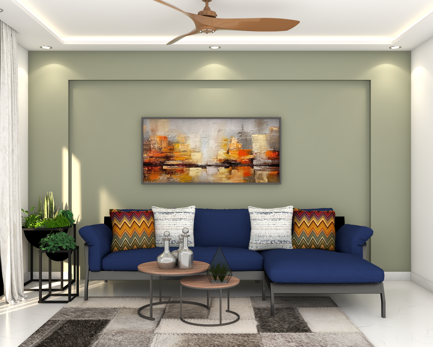 Modern Style Spacious Living Room Design Livspace