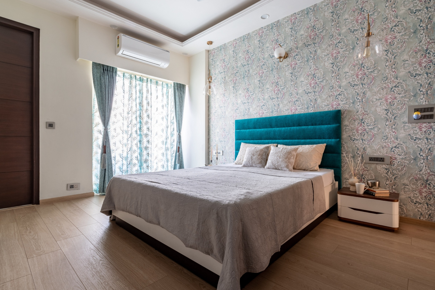 Square False Ceiling with Recessed Lights - Livspace
