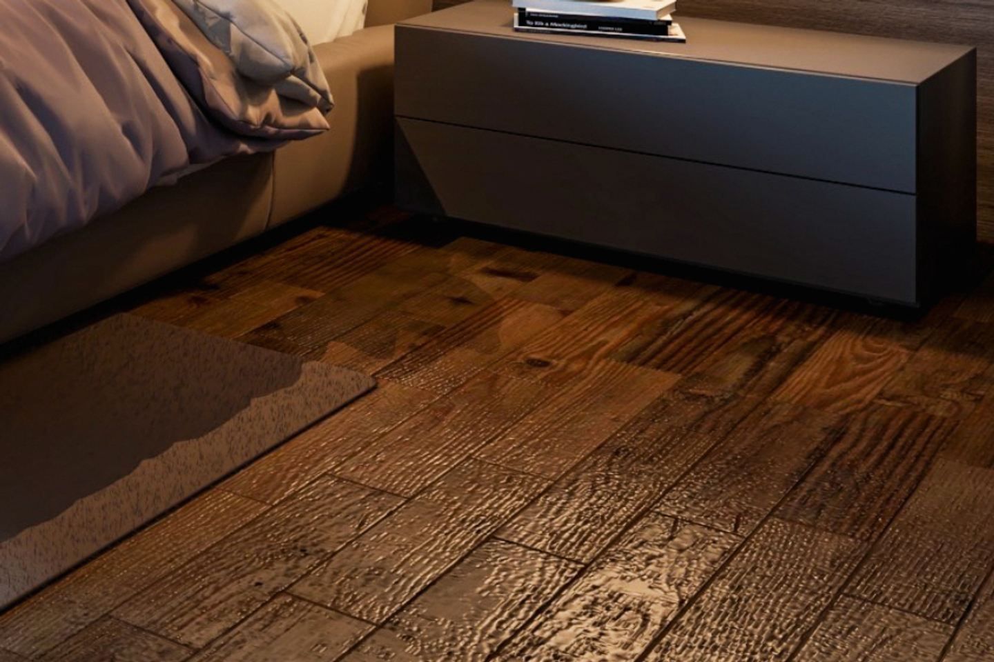 Flooring Design With Rectangular Brown Tiles Livspace