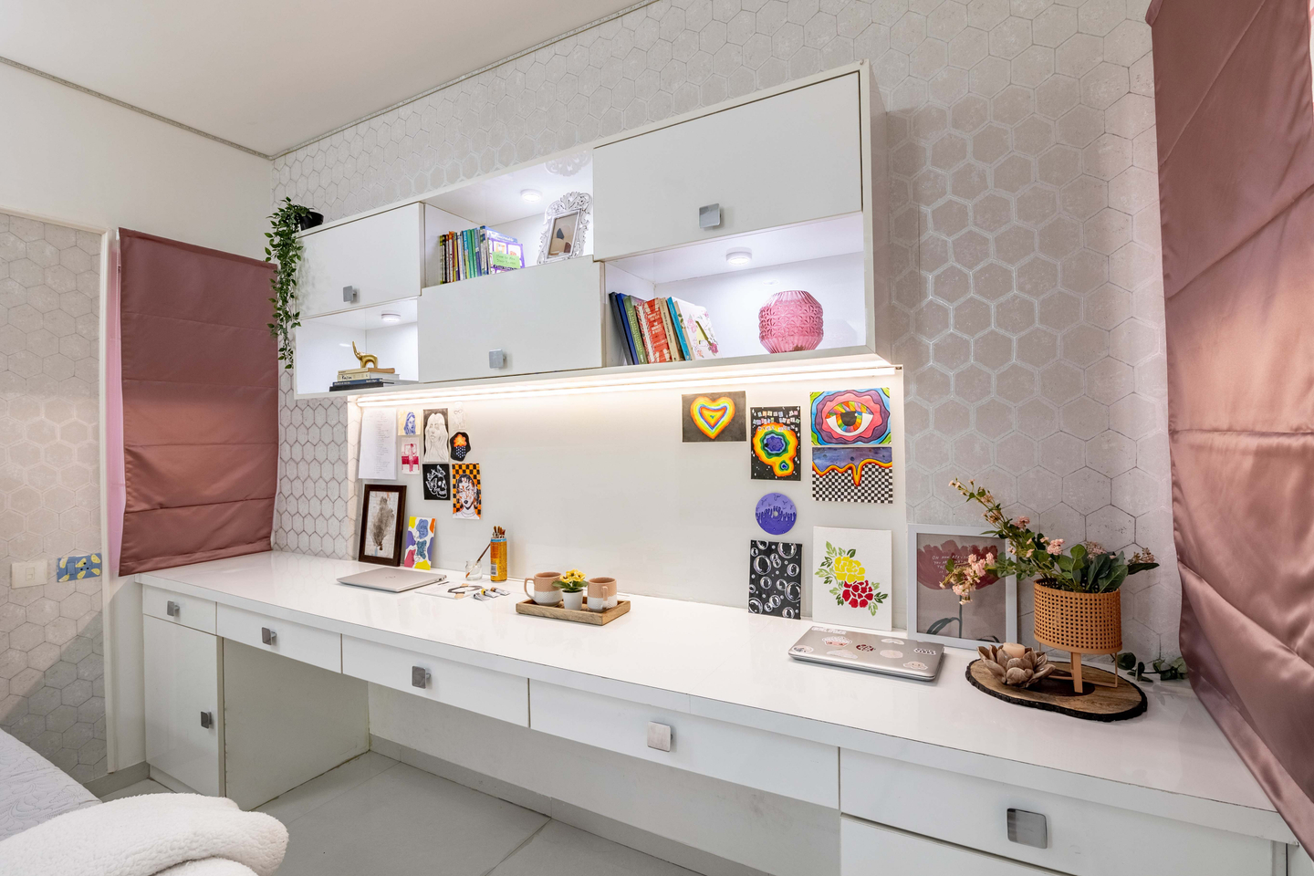 Home Office With Profile Lighting - Livspace