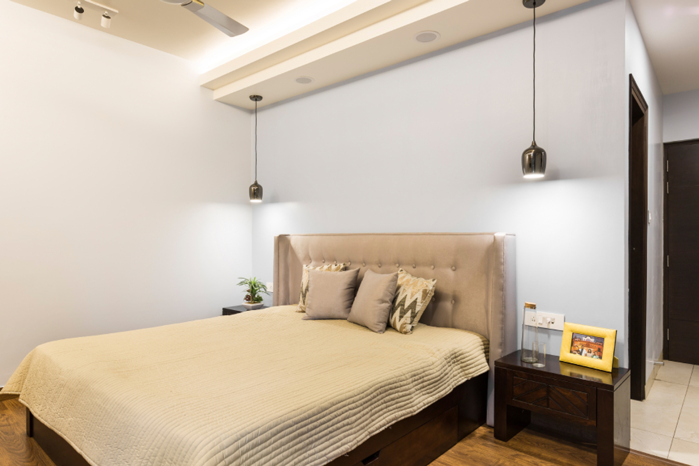 Pastel Blue Accent Wall Paint Design For Bedrooms | Livspace