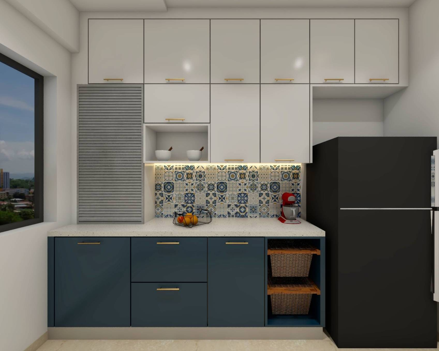 Modern Parallel Kitchen Design With Quartz Countertop