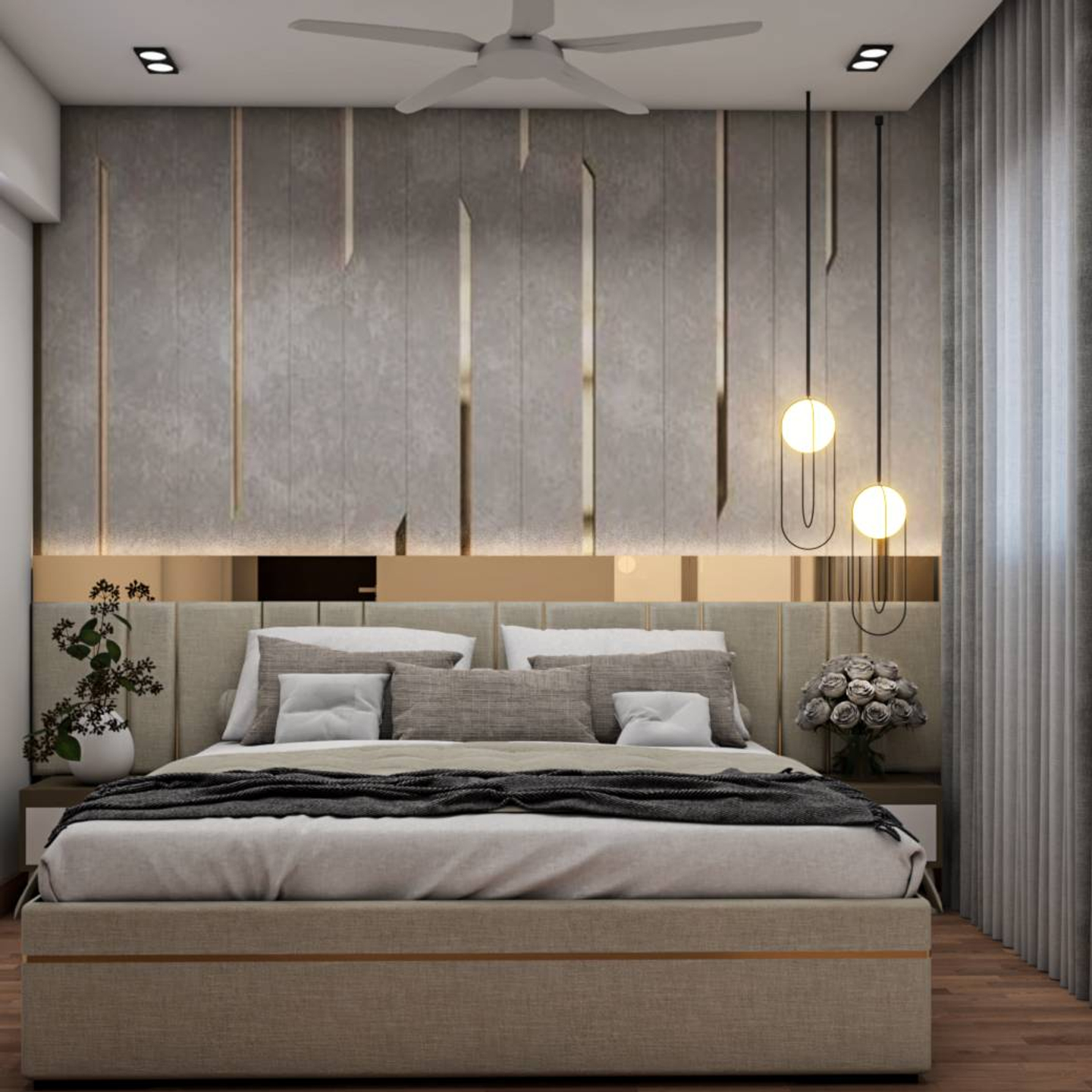 Bedroom Design With Dark Colours - Livspace