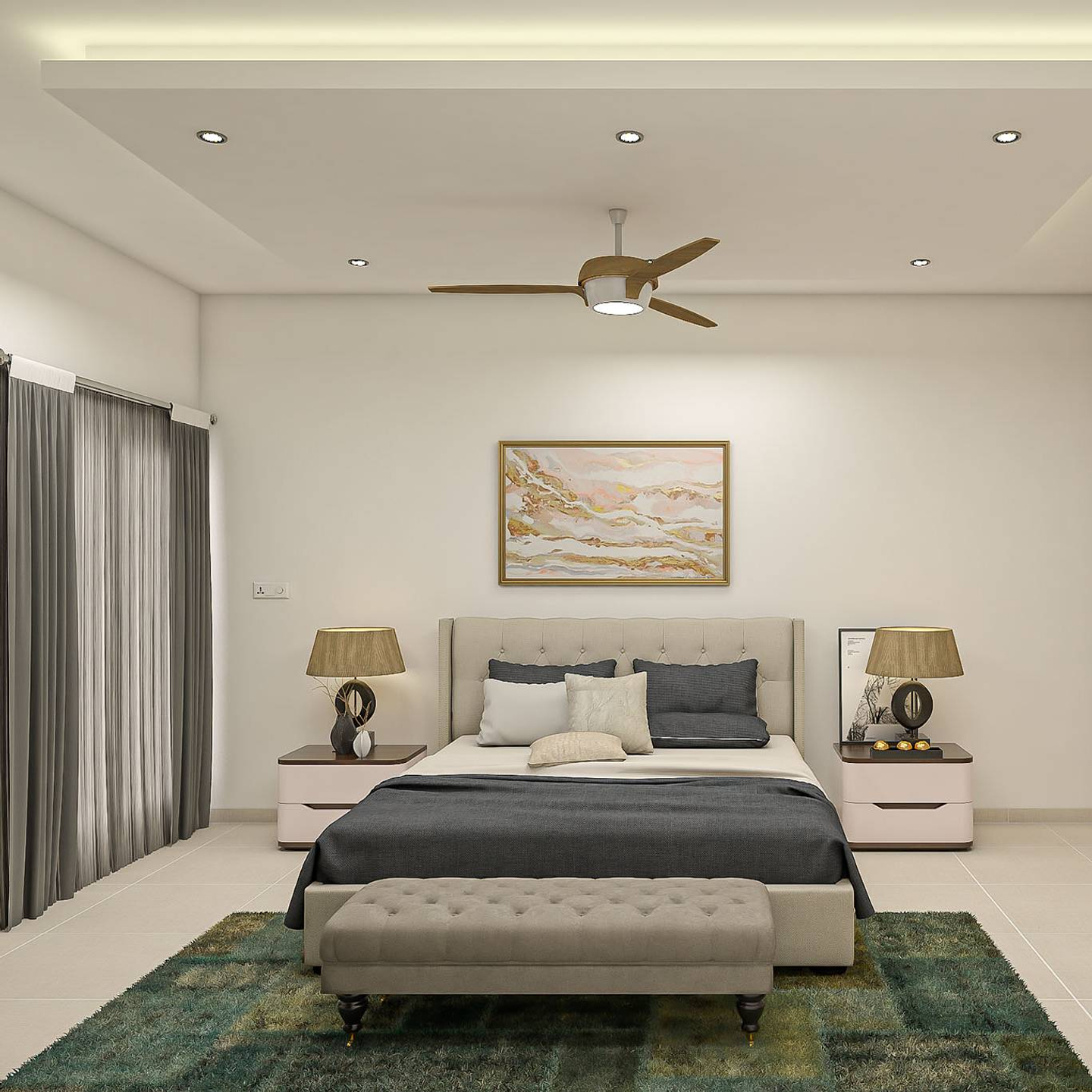 Minimal Guest Bedroom Design With Simple Colour Tones Livspace