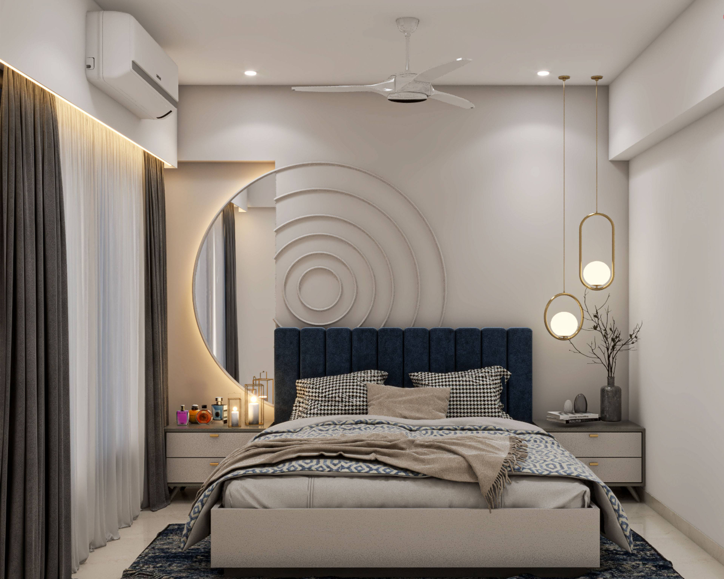 Modern Bedroom Design With A Double Bed - Livspace