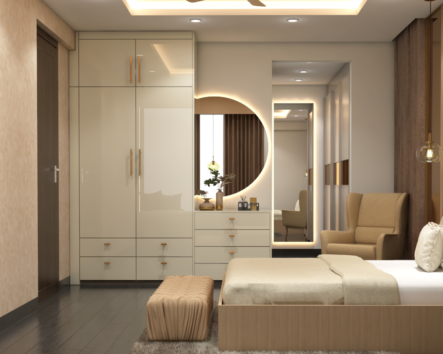 Contemporary Bedroom Design With Side Tables