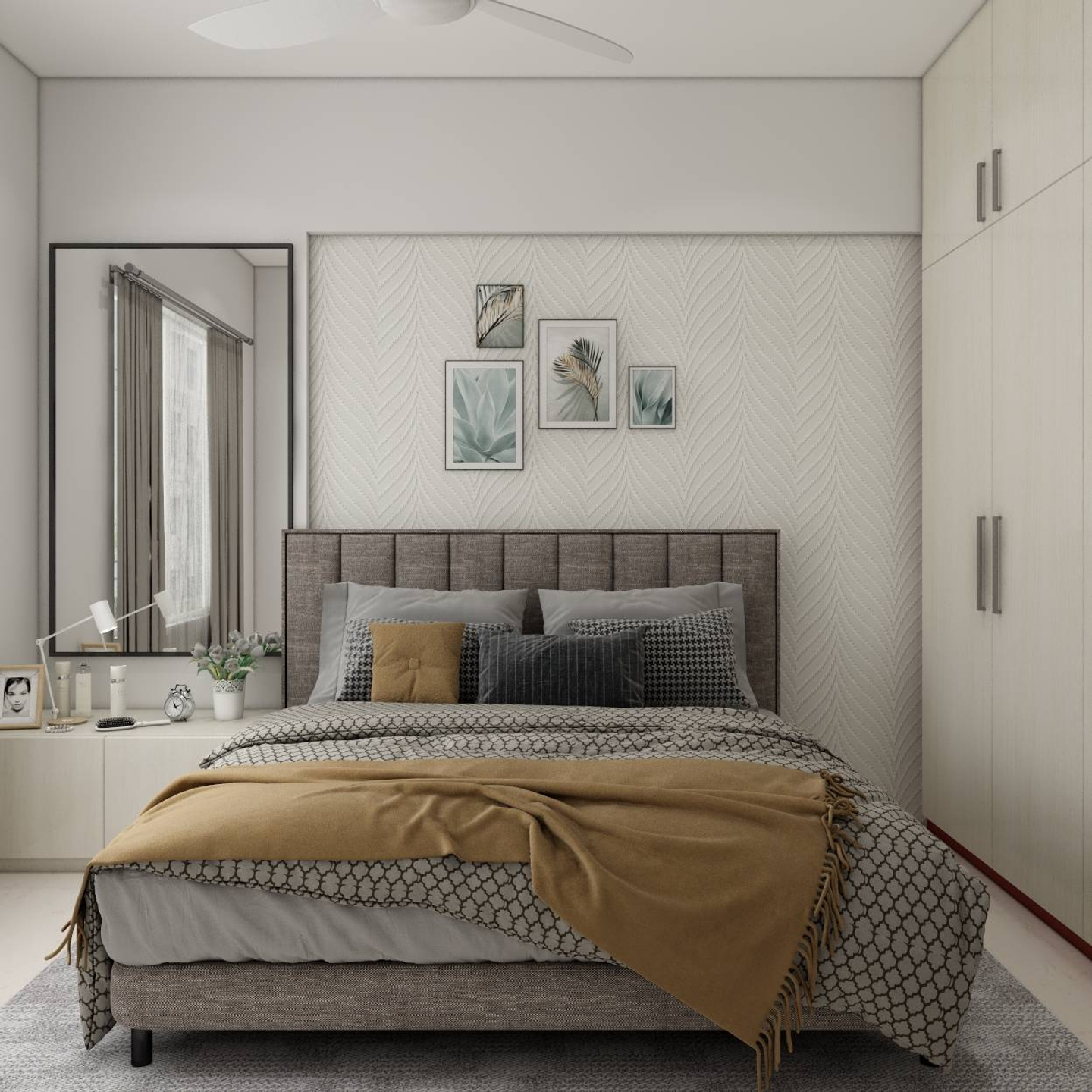 Spacious Guest Bedroom With Ambient Lighting Livspace