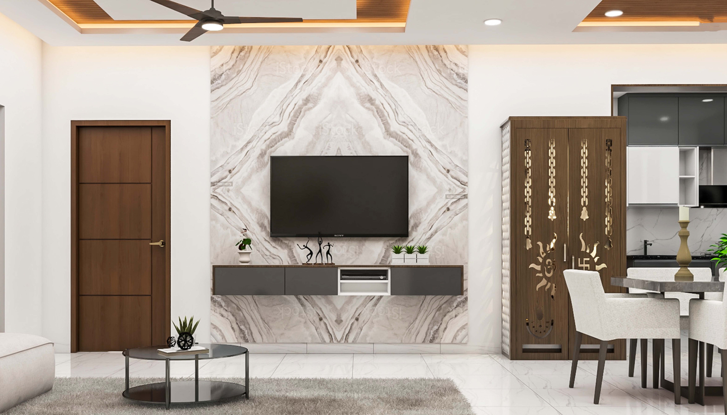 Matte Grey TV Unit - Livspace