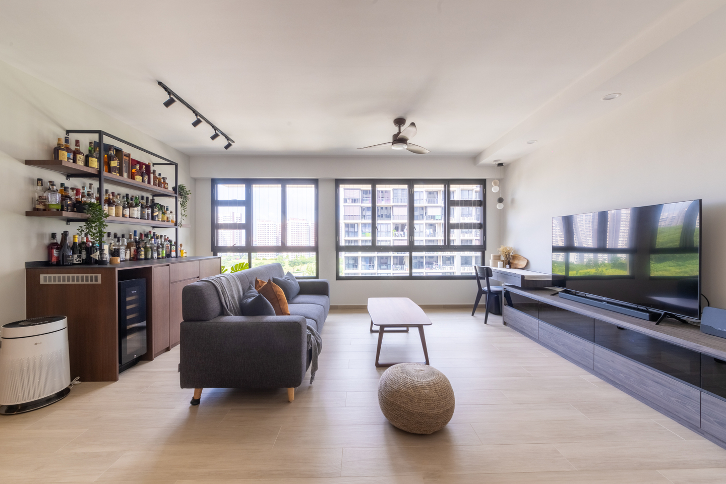 Modern Style Spacious Elegant Living Room
