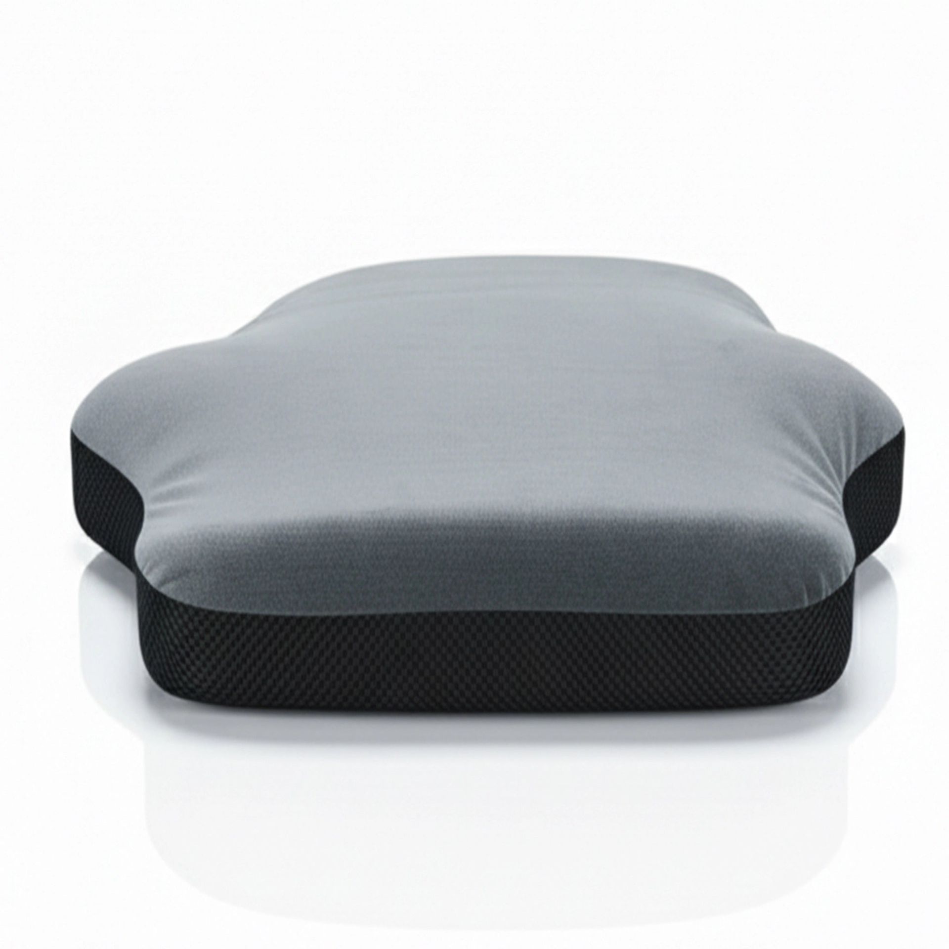 Solid Gusseted Grey High-Resilience Foam Pillow | Padded Perch