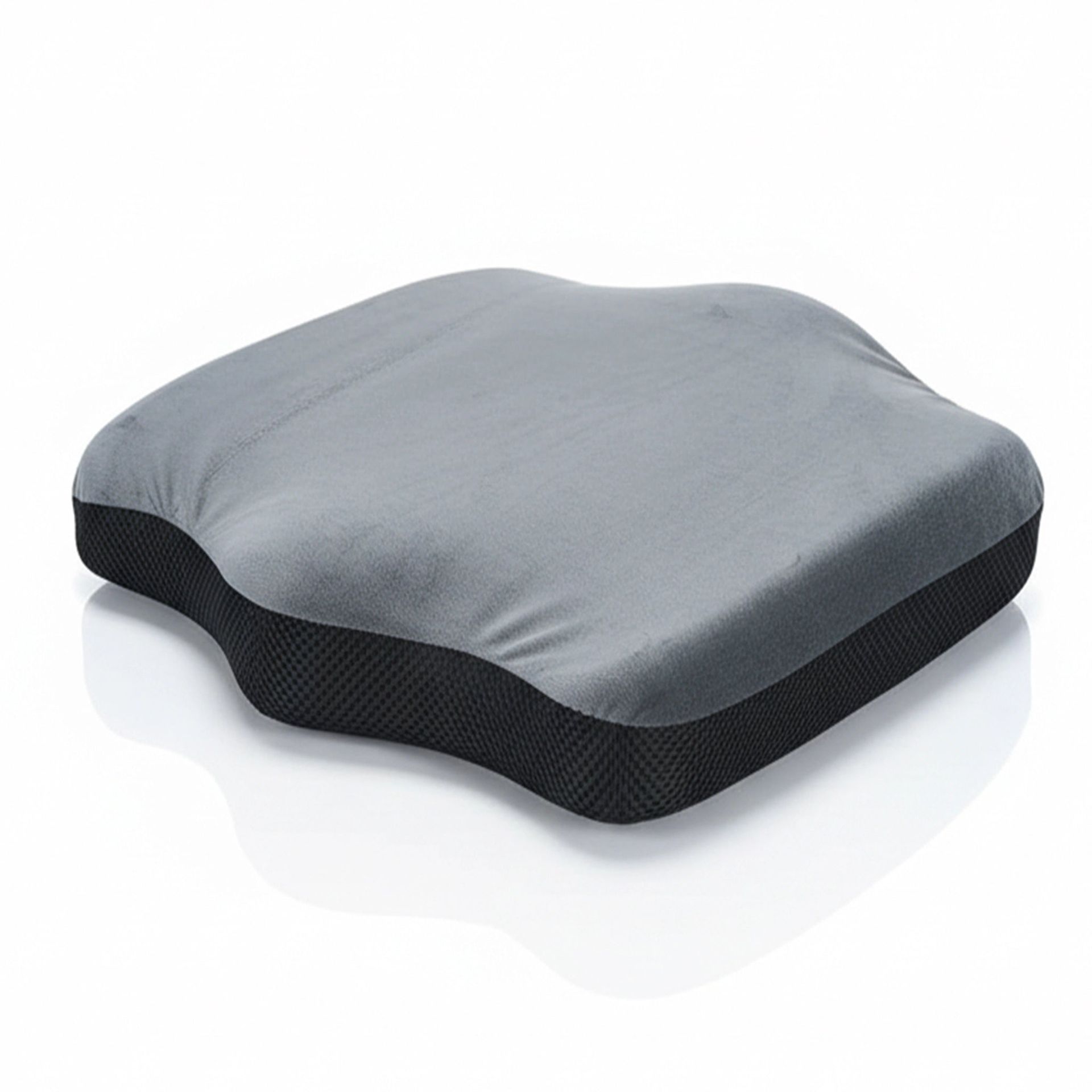 Solid Gusseted Grey High-Resilience Foam Pillow | Padded Perch