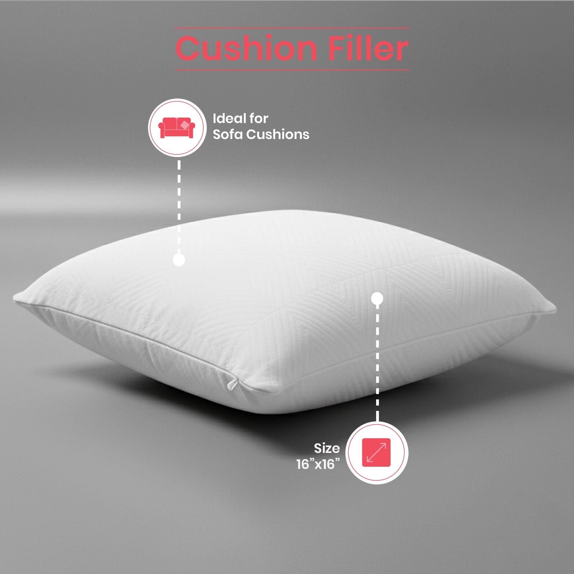 Solid White Memory Foam Pillow | Snow Puff