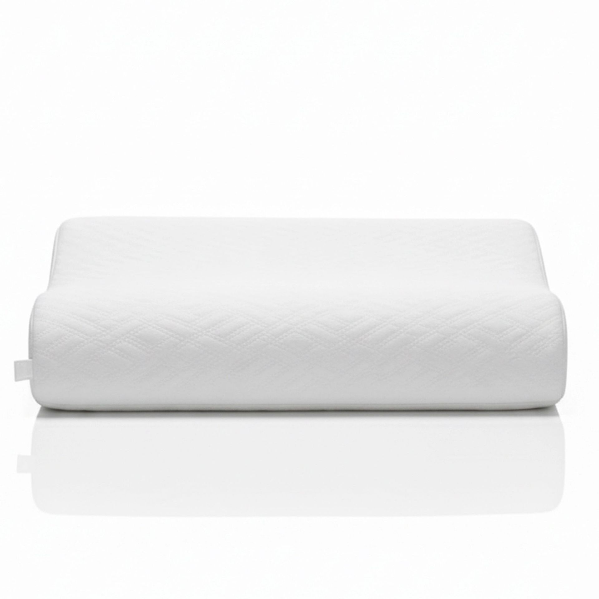 Solid White Memory Foam Pillow with Aloe Vera treated Fabric Cover | Aloe Contour