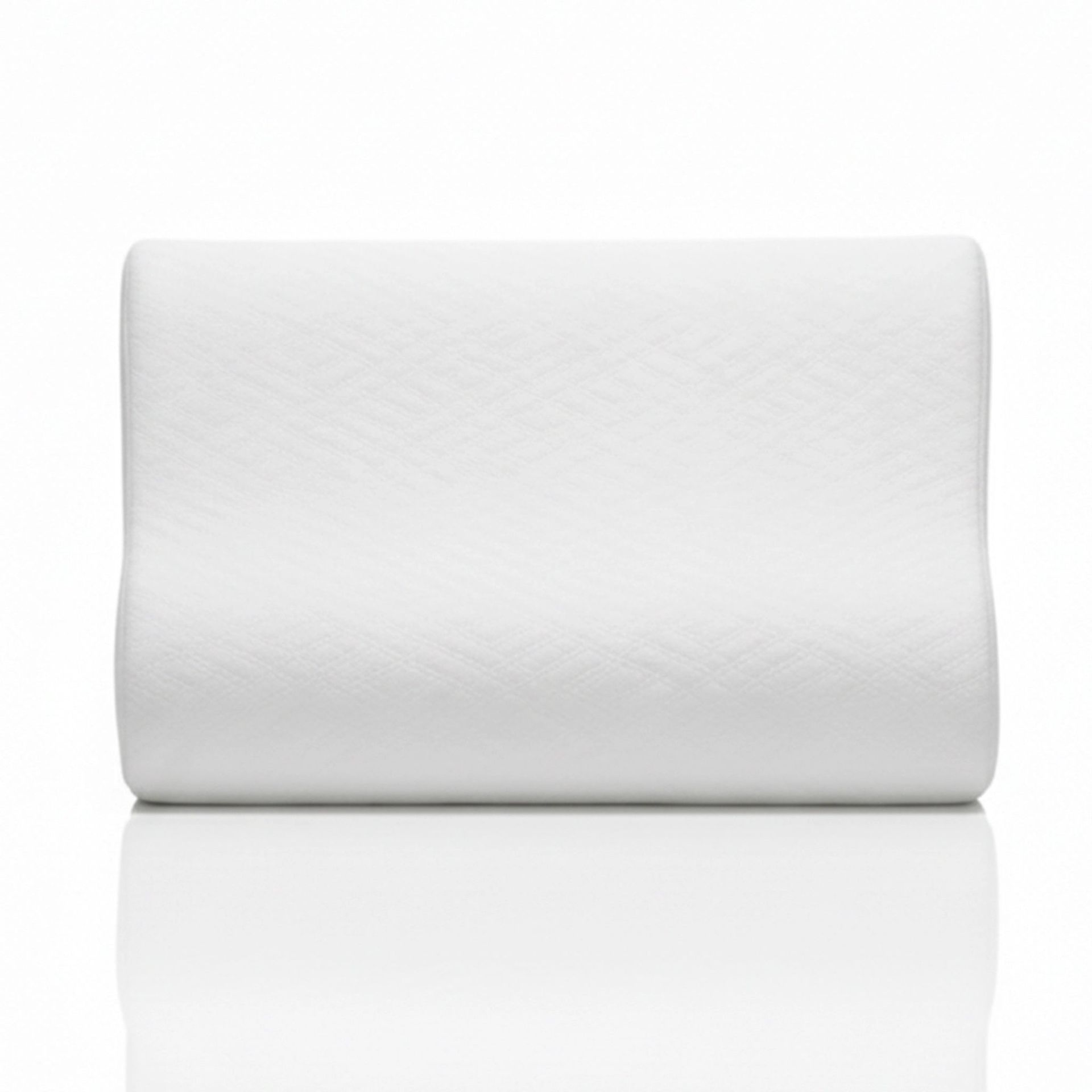 Solid White Memory Foam Pillow with Aloe Vera treated Fabric Cover | Aloe Contour