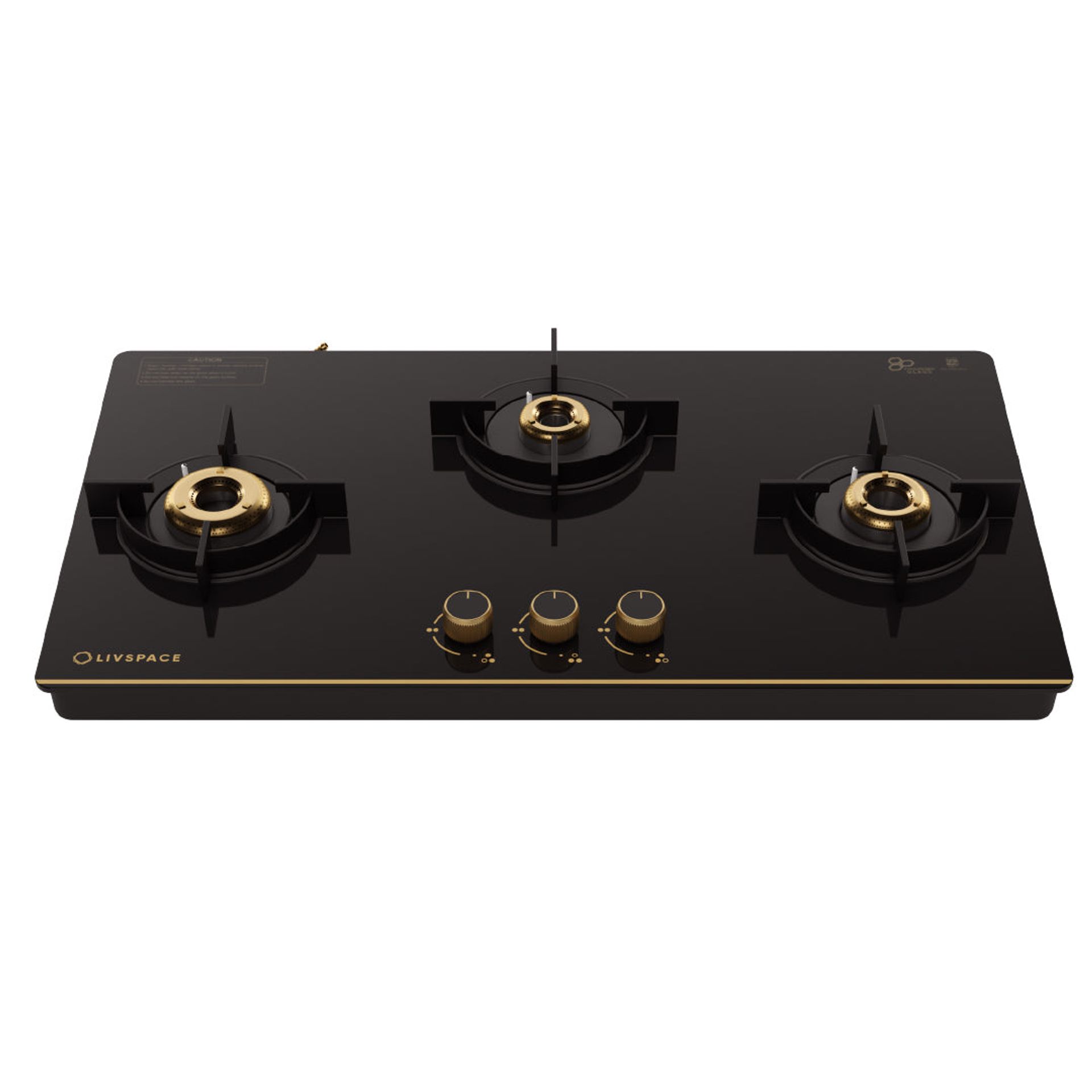 Intellia Auto Clean BLDC Ducted 1600 m3/h 600 mm Straight Chimney & Intellia Gloss Auto Ignition 770 mm 3 Brass Burner Cooktop | Intellia CHT60 & CTG3B77