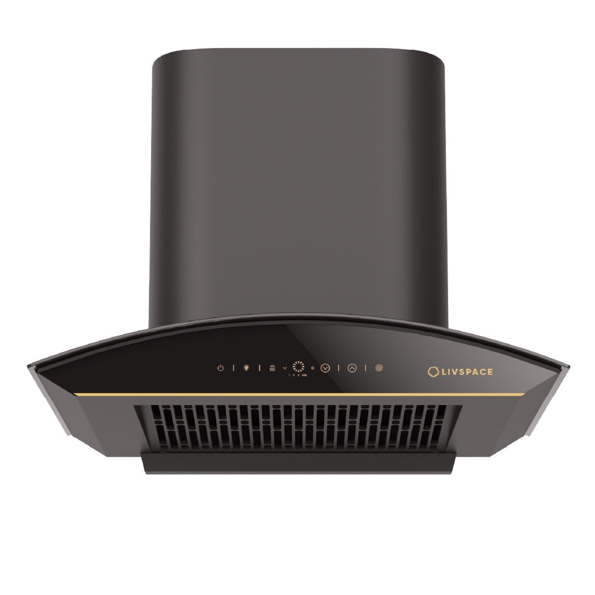 Intellia Auto Clean BLDC Ducted 1600 m3/h 600 mm Curved Chimney & Intellia Gloss Auto Ignition 770 mm 3 Brass Burner Cooktop | Intellia CHC60 & CTG3B77