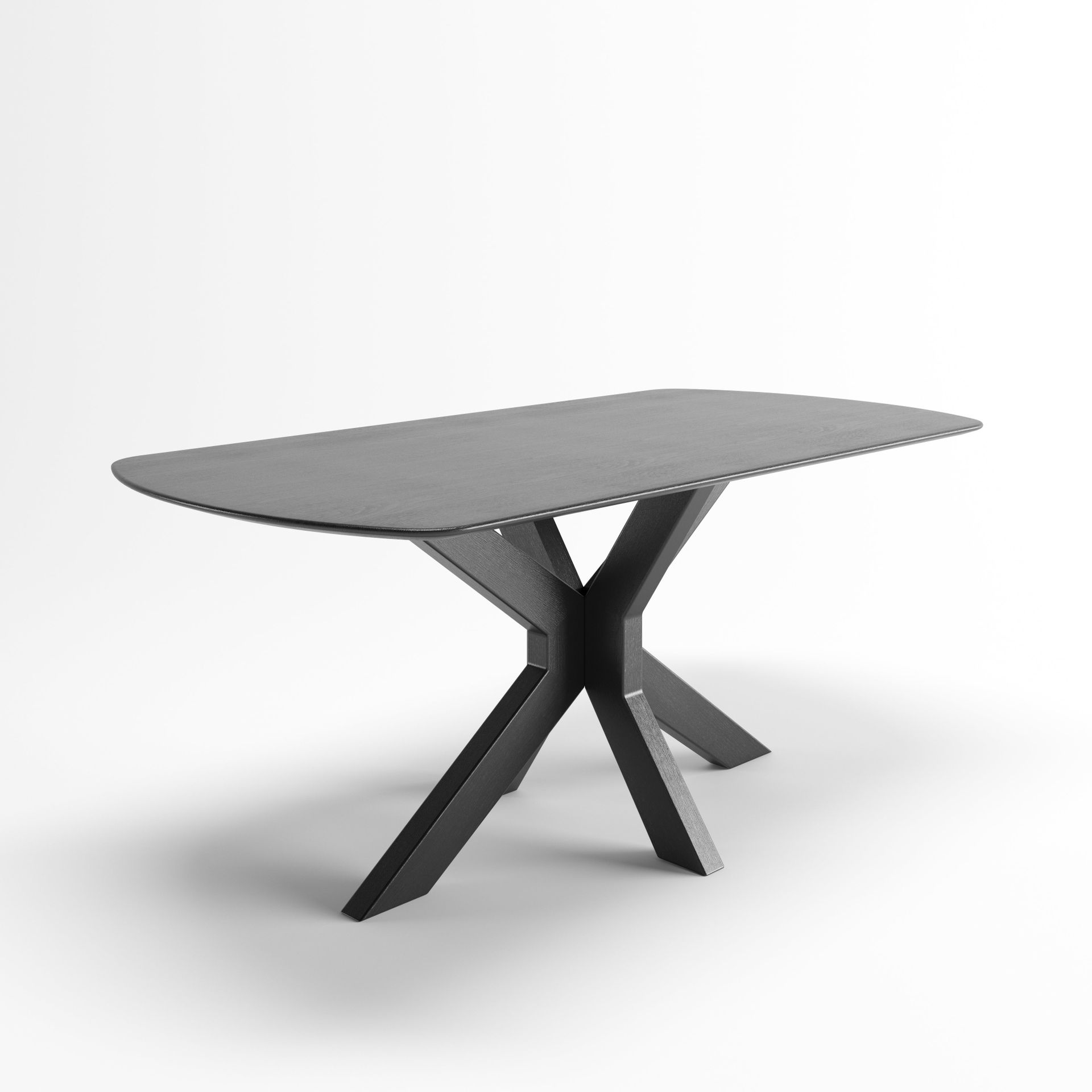 Imelda Dinning Table | 6 Seater Table, Rectangular, Charcoal