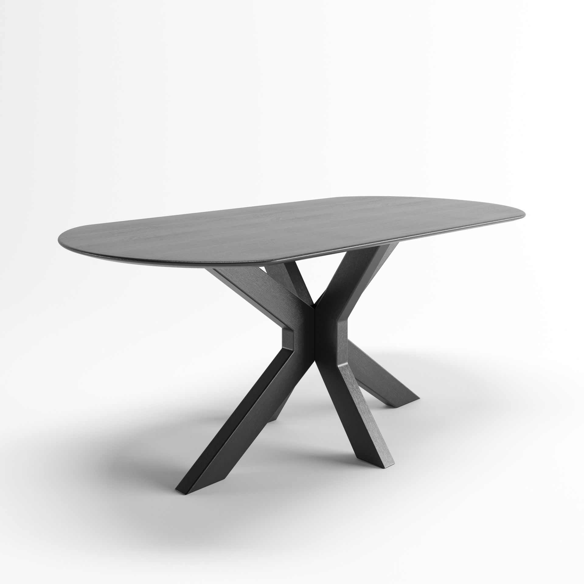 Imelda Dinning Table | 6 Seater Table, Capsule, Charcoal