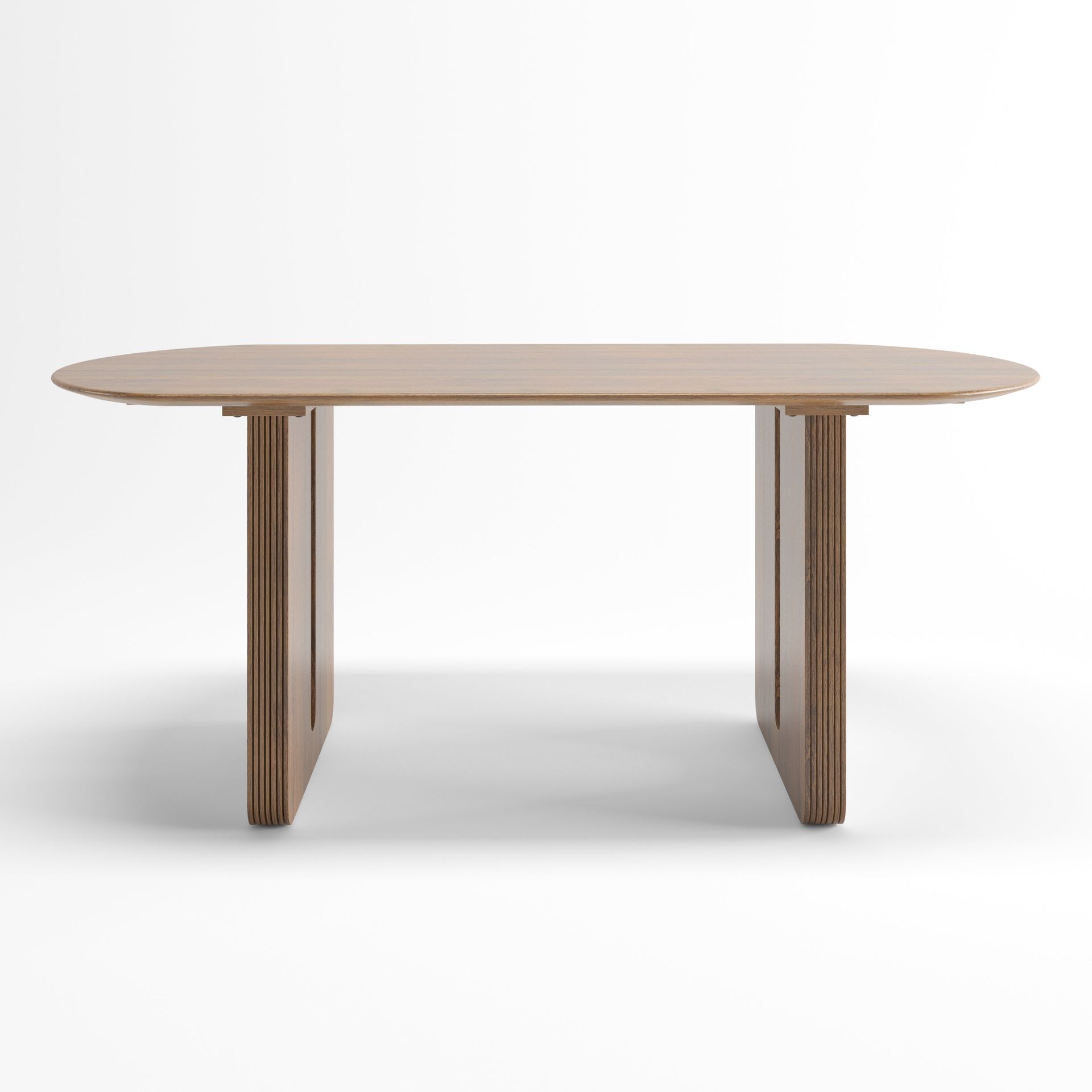 Lazaro Dinning Table | 6 Seater Table, Capsule, Walnut