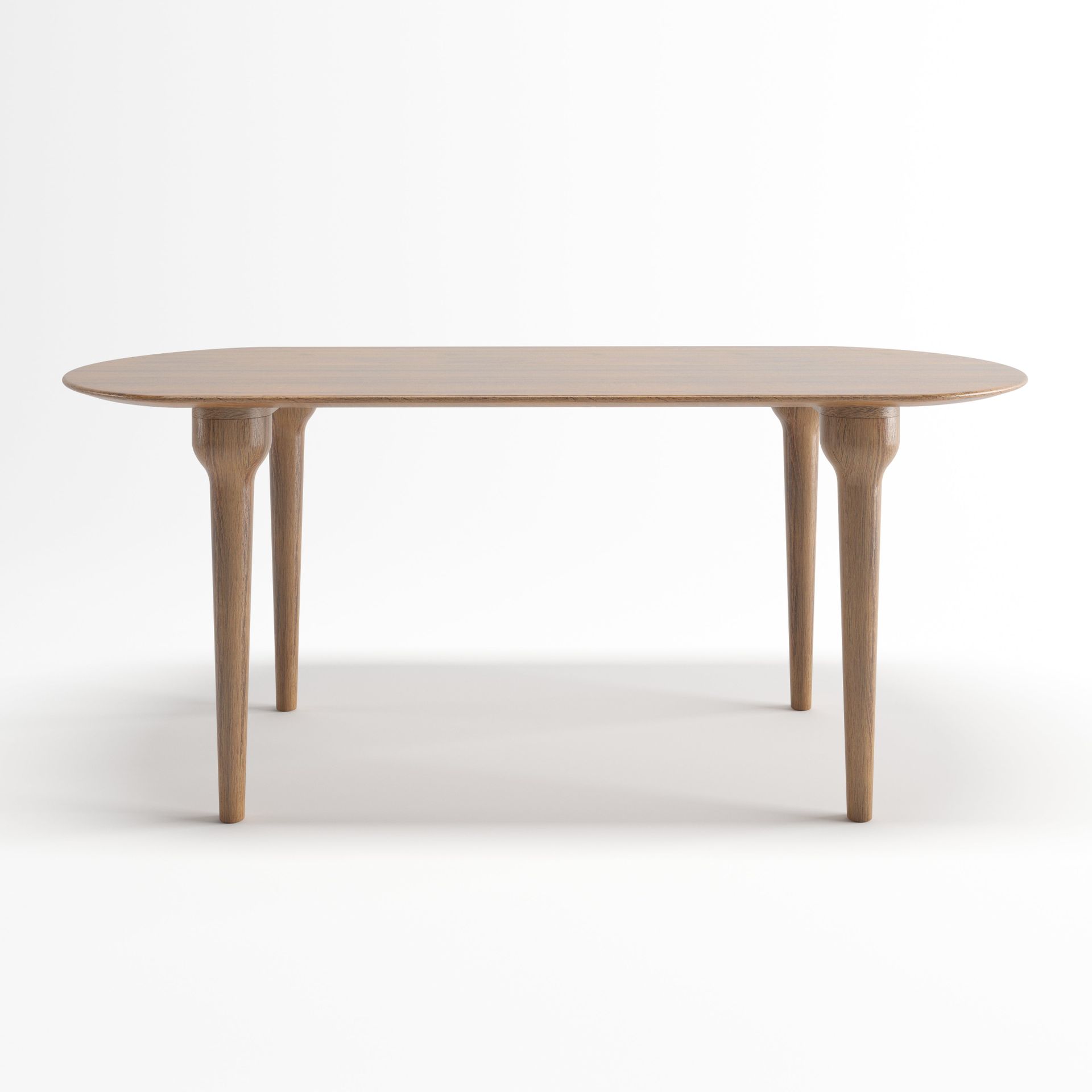 Nora Dinning Table | 6 Seater Table, Capsule, Walnut