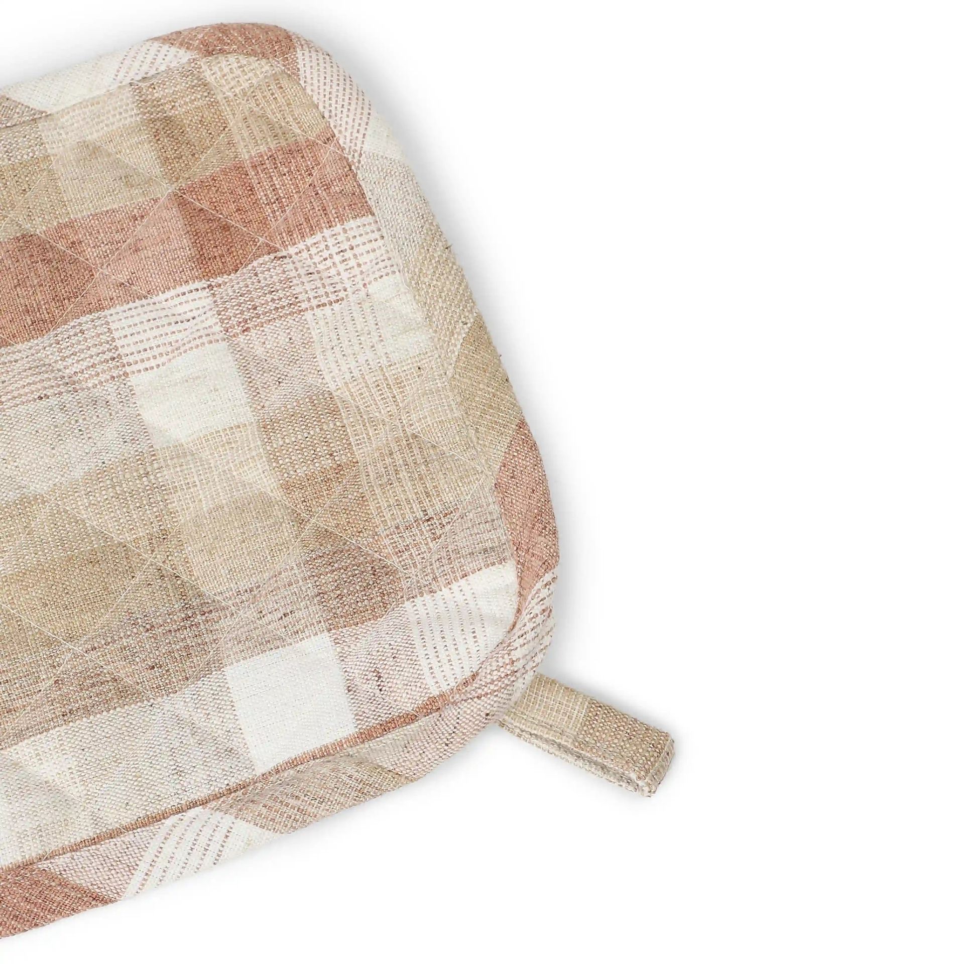 Woven Check Red Set of 2 Pot Holder | Kaleida