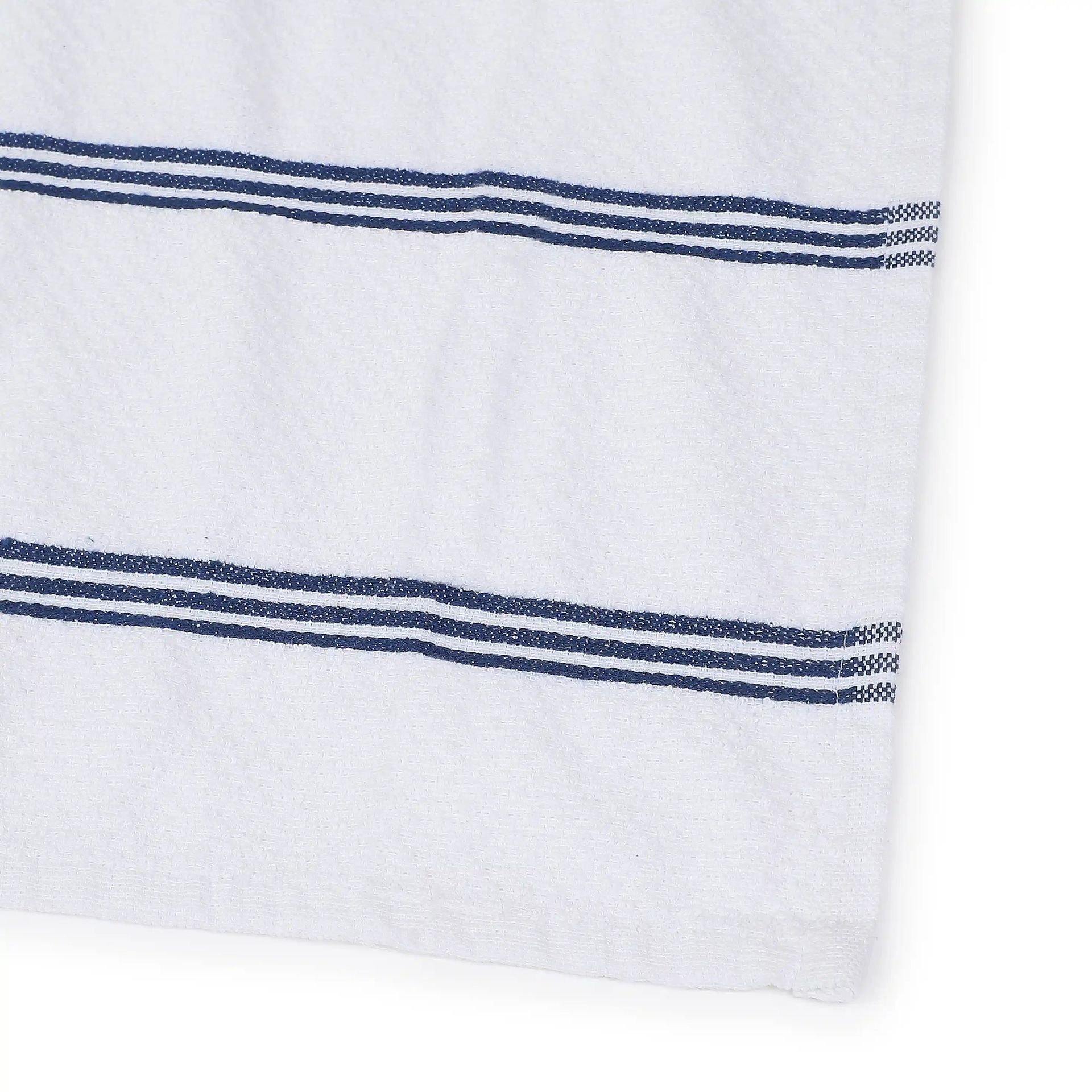 Solid Dyed Cotton Polyester blend Navy Blue 16 Piece Kitchen Linen Set | Kaleida